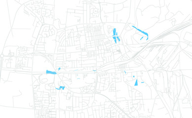 Scunthorpe, England bright vector map