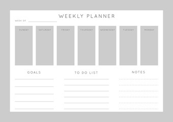 Planner sheet vector