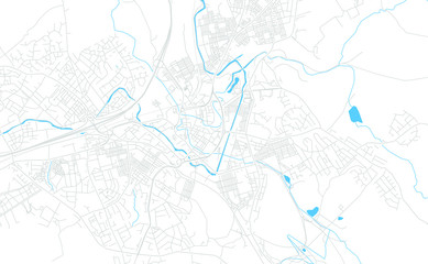 Burnley, England bright vector map