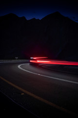 highway long exposure vehicle light trails curvy highway between mountains eilat israel  © Thomas