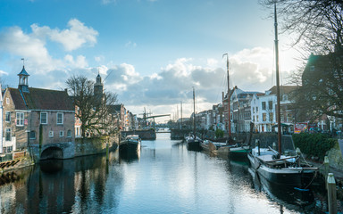 Delfshaven Canal in Historic Rotterdam