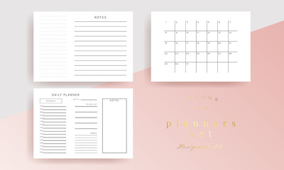 Planner sheet vector