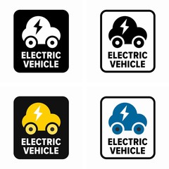 Electric car, Electric vehicle information sign