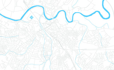 Carlisle, England bright vector map
