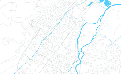 Burton-upon-Trent, England bright vector map