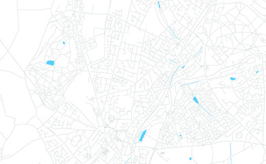 Cannock, England bright vector map
