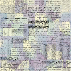 Seamless background pattern. Imitation of a abstract vintage lettering. Unreadable text.