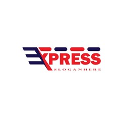 Fast Forward Express logo designs vector, Simple Express logo template
