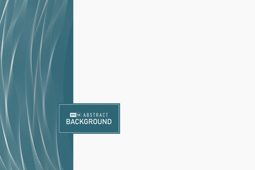 Abstract business template of minimal blue design with white wavy decorative pattern background. illustration vector eps10