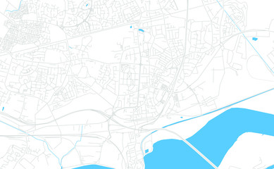 Widnes, England bright vector map