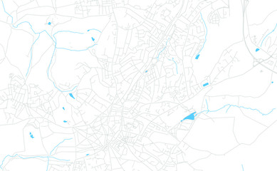 Fototapeta na wymiar Royal Tunbridge Wells, England bright vector map