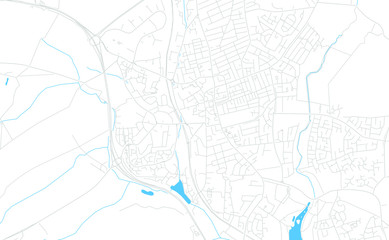 Kettering, England bright vector map
