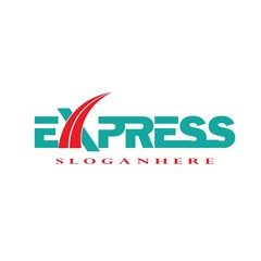 Fast Forward Express logo designs vector, Simple Express logo template