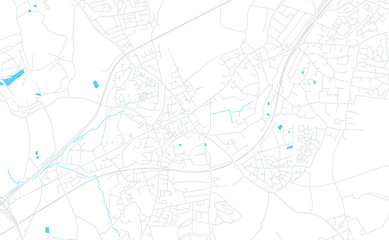 Brentwood, England bright vector map