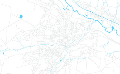 Keighley, England bright vector map