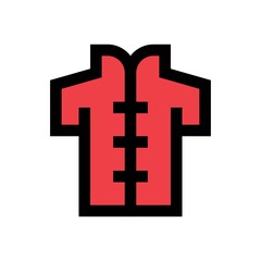 china new year related chinese cloths vector with editable stroke