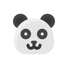 china new year related panda face vectors in flat design,