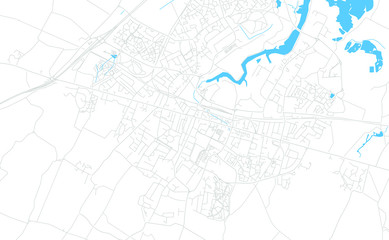 Sittingbourne, England bright vector map