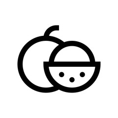 china new years related Longan fruits vector in lineal style,