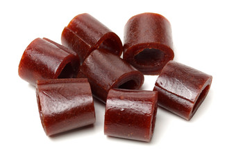 Hawthorn products on white background 