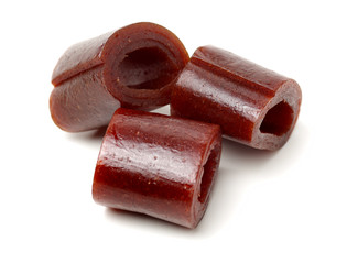 Hawthorn products on white background 