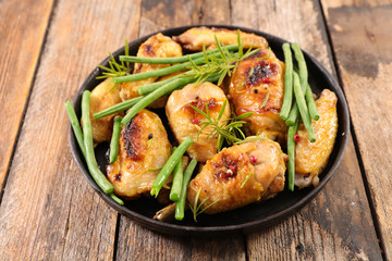 grilled chicken and green bean