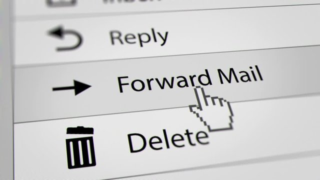 Mouse Cursor Clicking Forward Mail Button