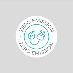 Zero emission vector icon