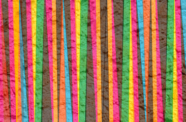 Multicolored stripes on the wall