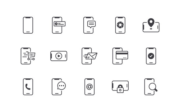 Smartphone Icons Set