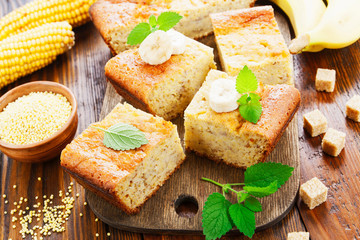 Corn casserole with banana