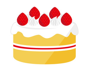 ショートケーキ　苺　生クリーム　ホールケーキ