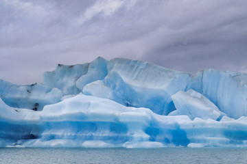 Blue hour after a autumn sunset at Jokulsarlon lagoon - Iceland