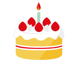 ショートケーキ　苺　生クリーム　ホールケーキ