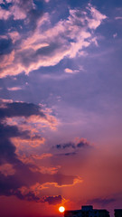 dramatic sky with clouds
