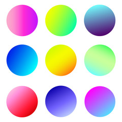 gradient sphere button