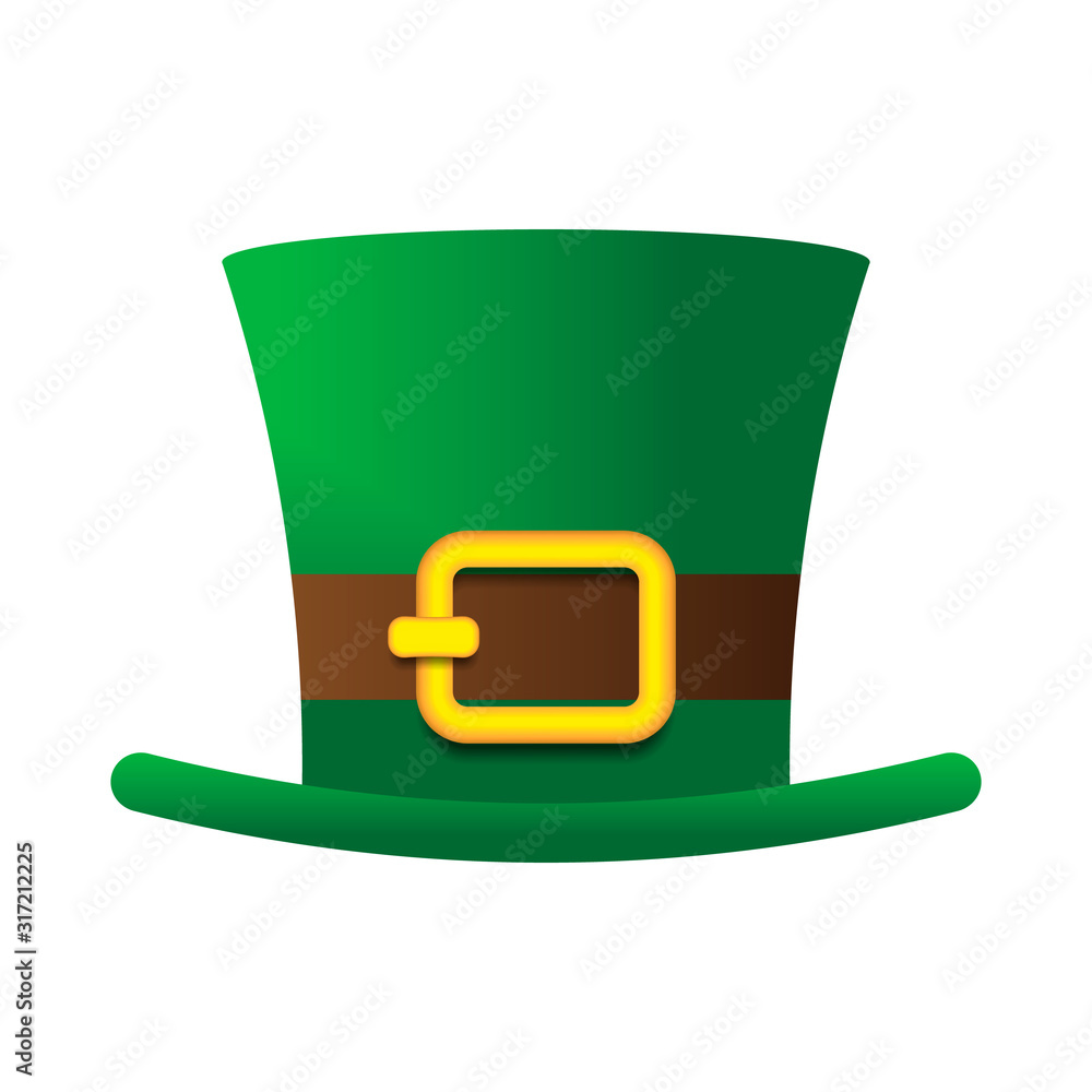 Wall mural green saint patrick's day hat