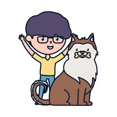 young man with dog love adoption campaign
