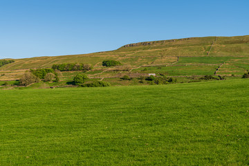 Fototapeta na wymiar Landscape in the Upper Wensleydale near Gayle, North Yorkshire, England, UK