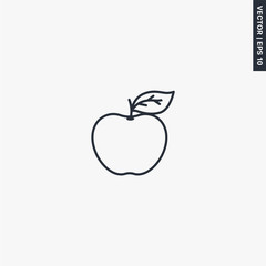 Apple icon, linear style sign for mobile concept and web design