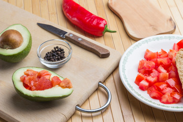 Avocado source of vegetable protein fat, proteins carbohydrates