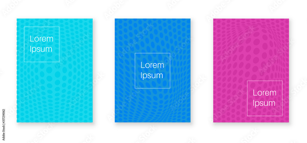 Poster abstract design with optical illusion circle pattern.