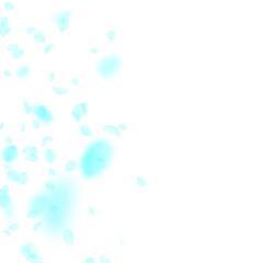 Turquoise flower petals falling down. Original rom