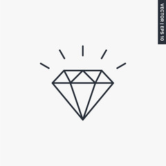 Brilliant, diamond line icon