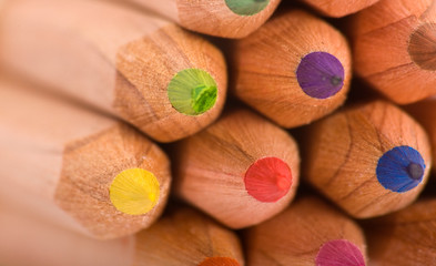 Buntstifte in Nahaufnahme