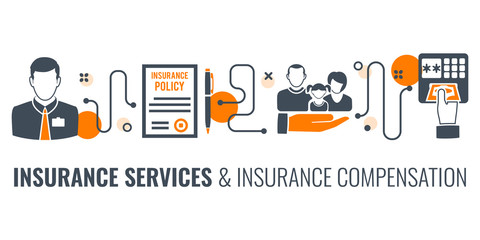 Insurance Services Process Infographics