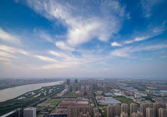 Panoramic view of Nanchang, the capital of Jianxi