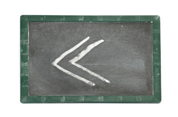 Pfeile auf Schultafel - Richtung - Symbolfoto