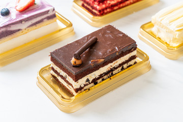 chocolate cake with almonds