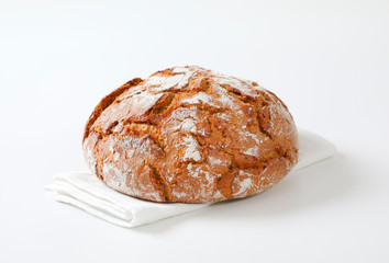 Rustic sourdough bread with crispy crust